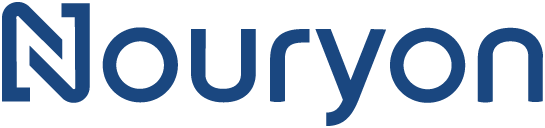 Blue Nouryon logo with a stylized "N" at the start, displayed on a light background.